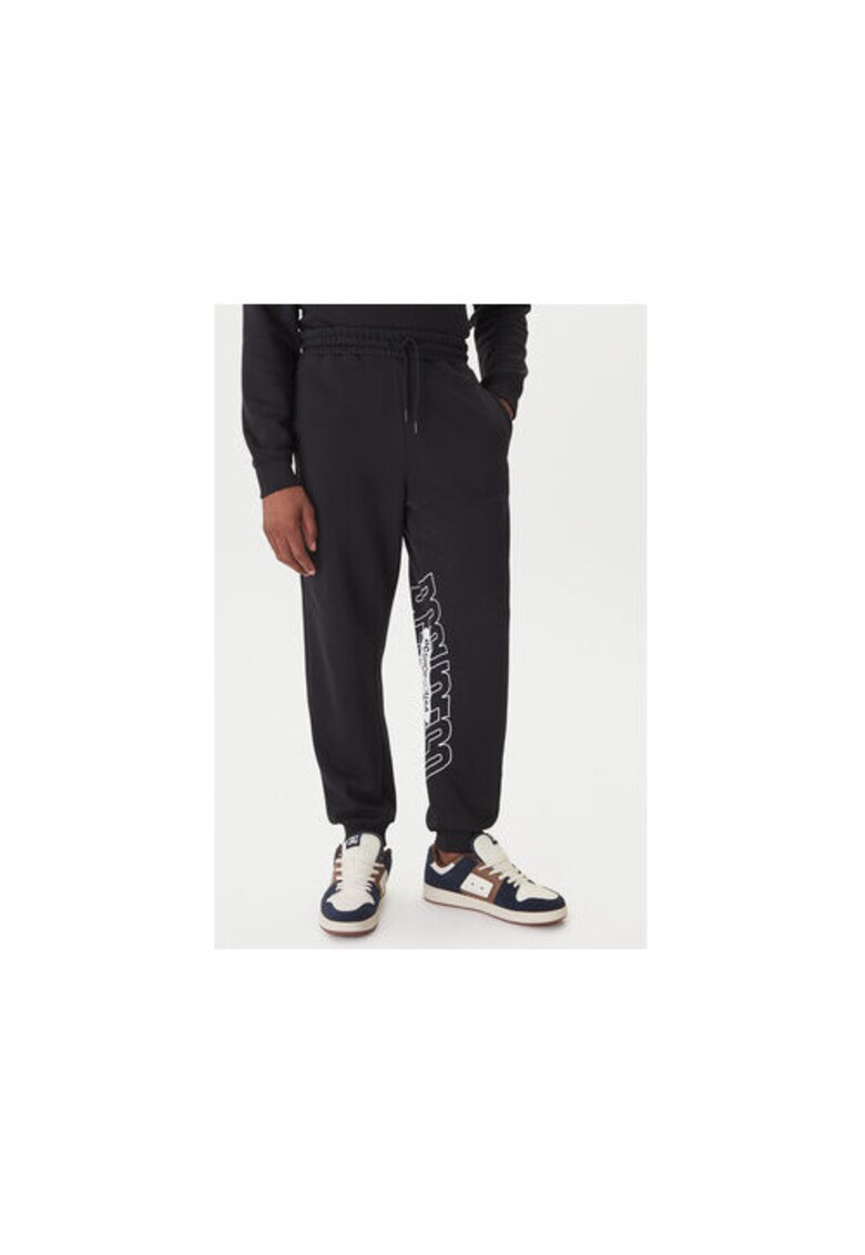 Pantaloni de trening bumbac/poliester - negru -