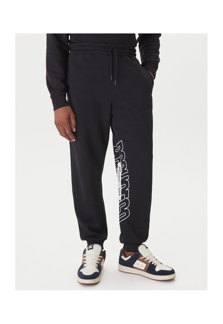 Pantaloni de trening bumbac/poliester - negru -