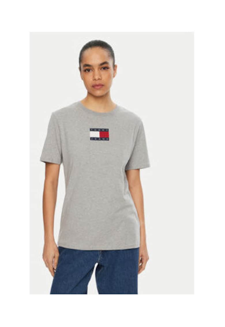 Tommy Jeans Tricou Dama - Gri - 100% bumbac -