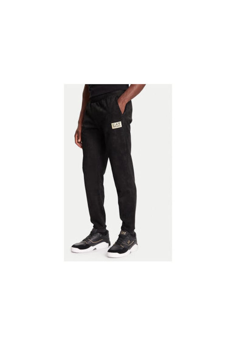 Pantaloni sport barbati - Emporio Armani negru - poliester/elastan -