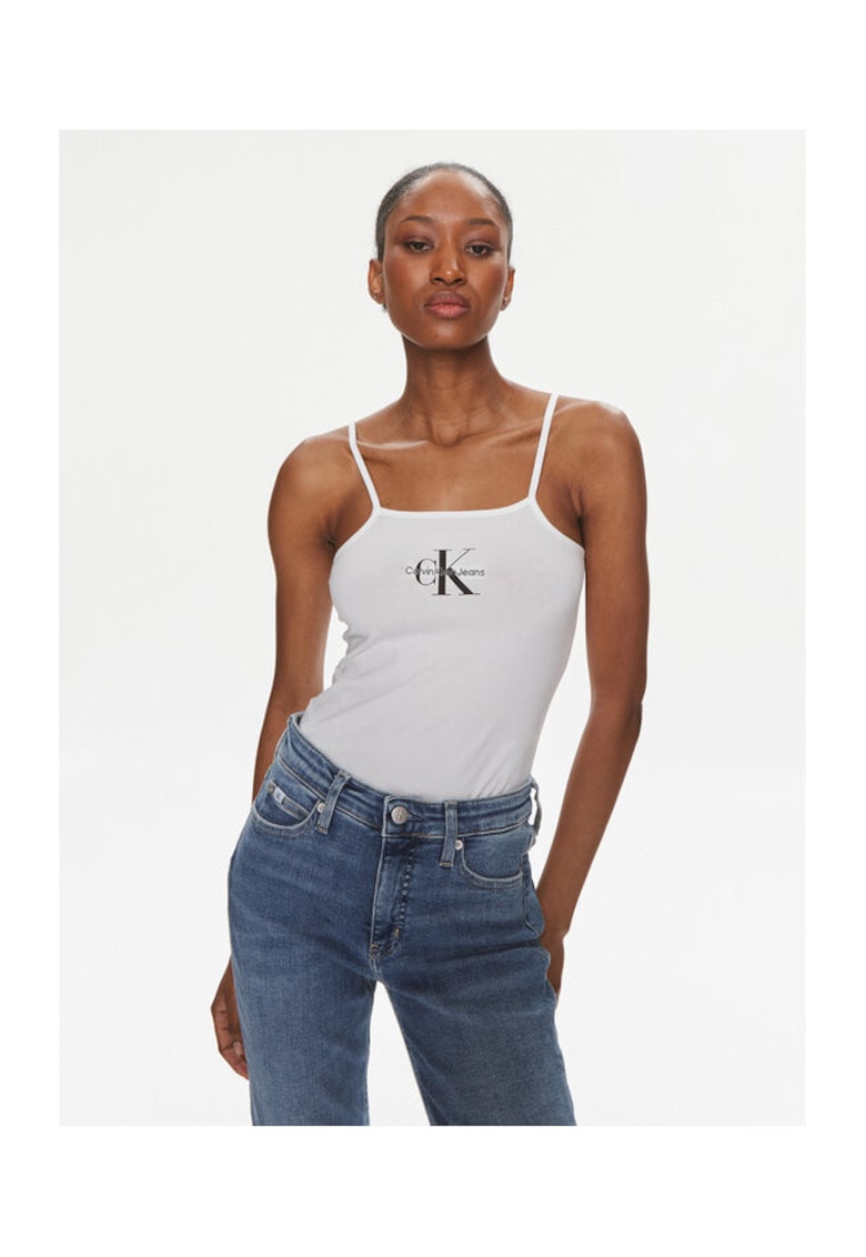 Calvin Klein Jeans Body dama - alb - bumbac/elastan -