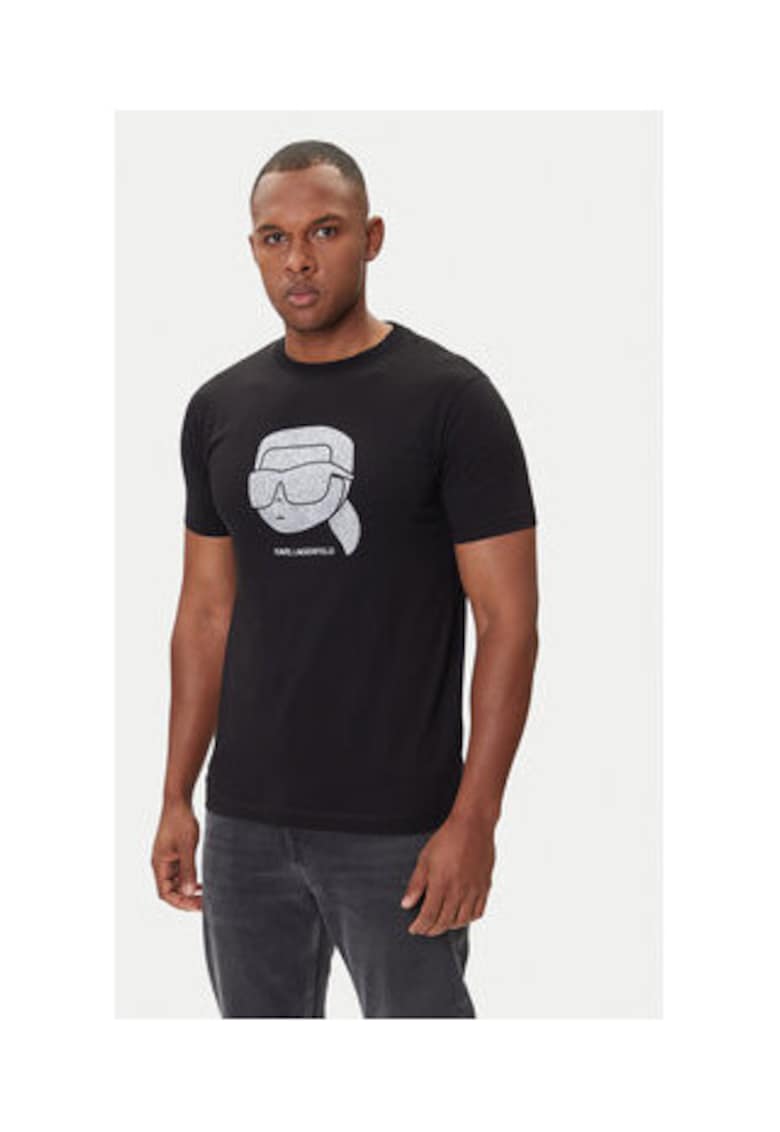 Tricou barbati - negru - 100% bumbac organic -