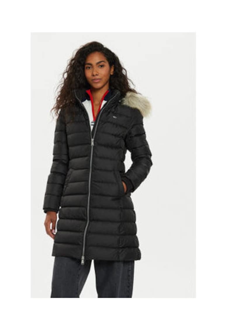 Geaca de iarna dama - Negru - 100% poliester reciclat -