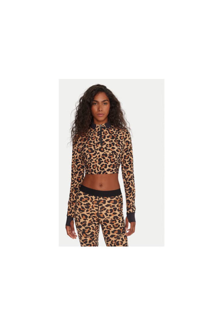 Bluza tehnica Bej - Negru - poliamida/elastan -