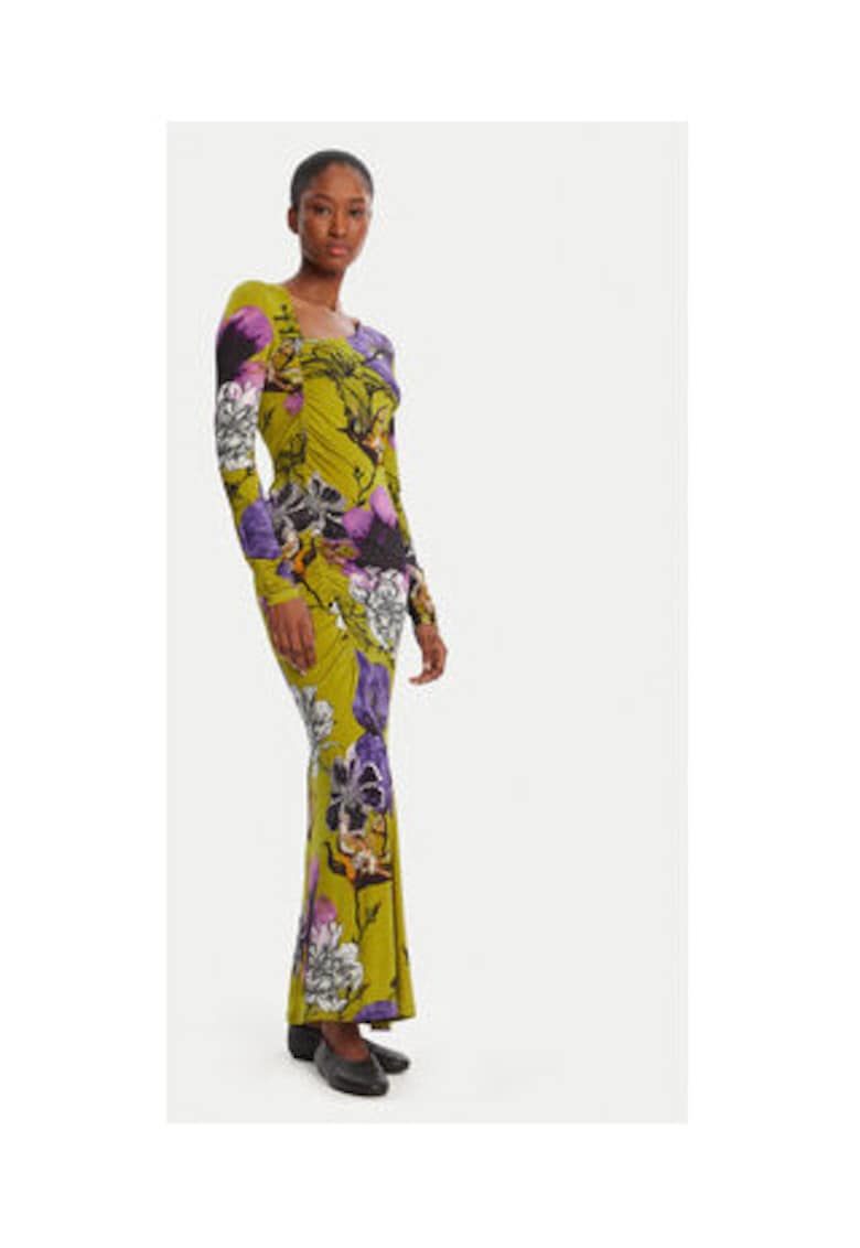 Rochie de zi Femei - Verde - 94% viscoza - 6% elastan -