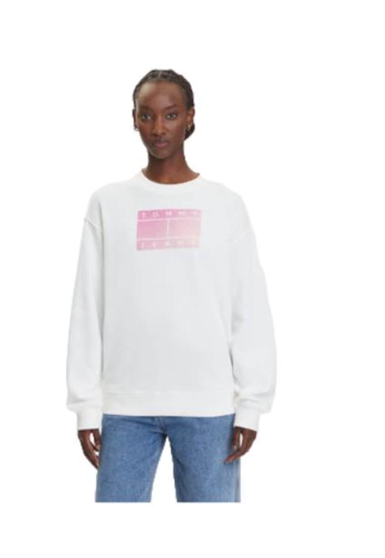 Bluza dama - bumbac - alb/roz -