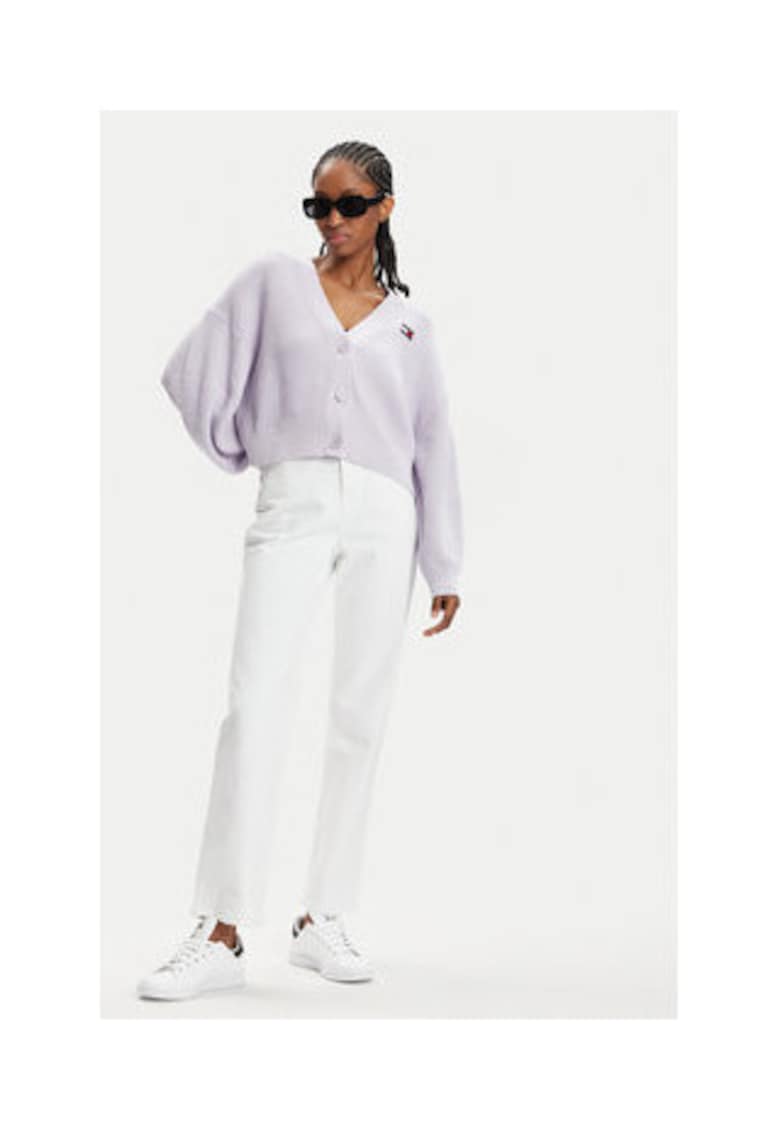 Cardigan dama - Bumbac - Mov -