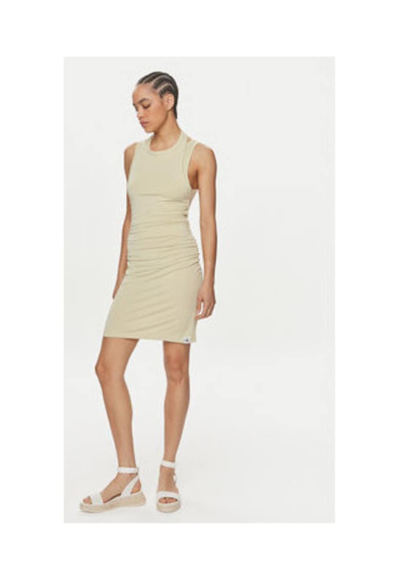 Rochie de vara Dama - Bej - 67% modal - 27% poliester - 4% elastan -