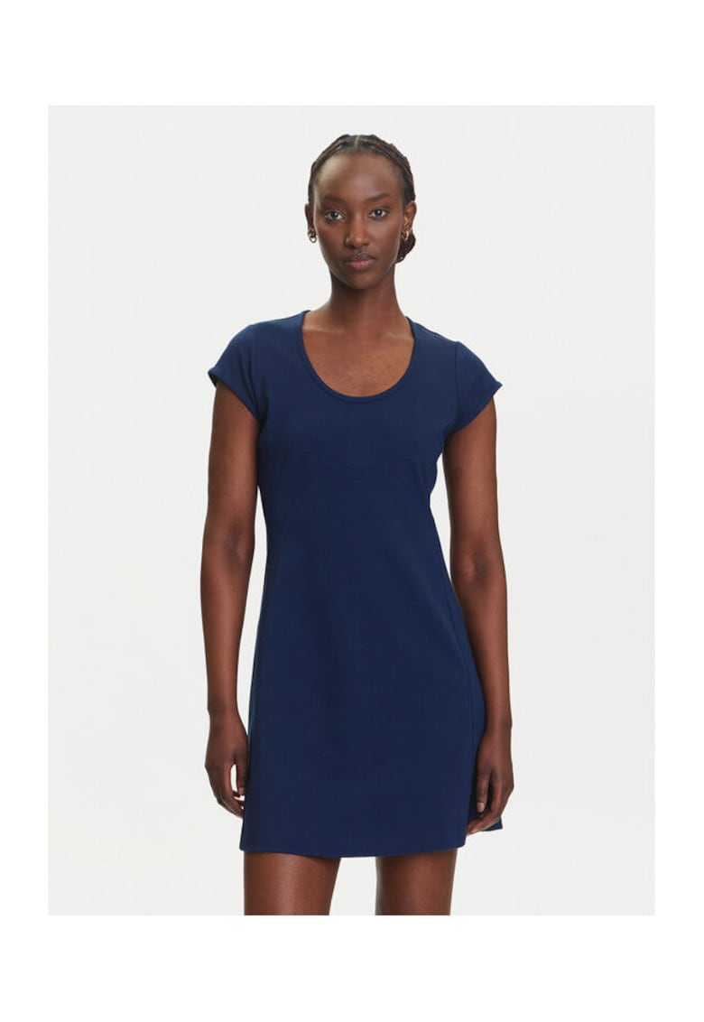 Rochie casual dama bleumarin - fabric de calitate