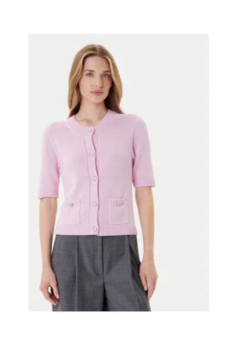 Cardigan dama - Roz - 60% bumbac - 40% viscoza - Roz
