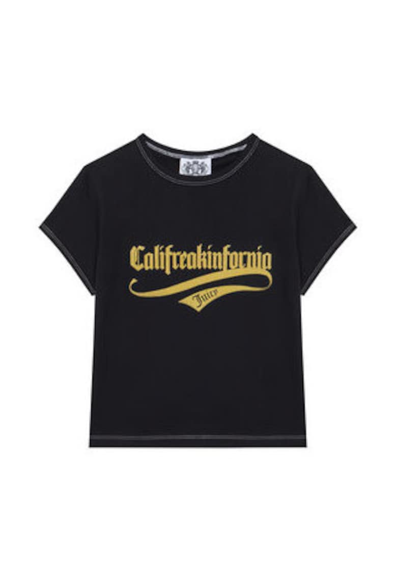 Tricou dama - Negru - Bumbac/Elastan