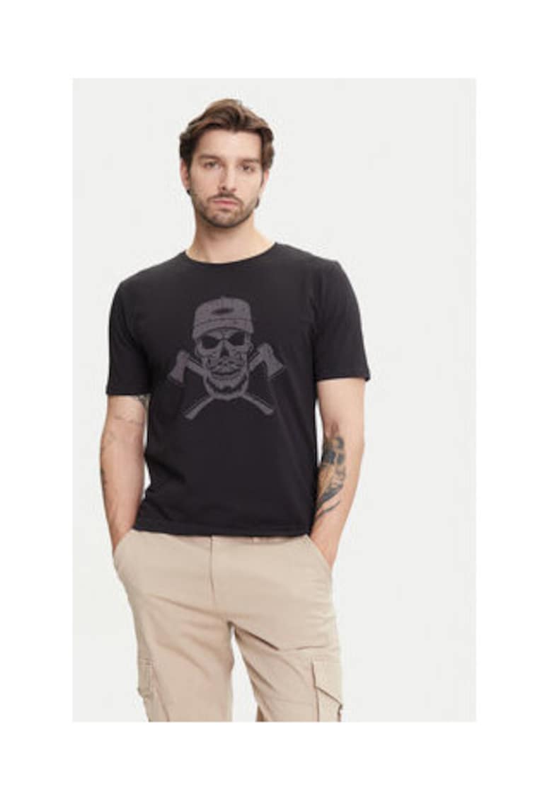 Tricou Barbati - Negru - 95% bumbac - 5% elastan -