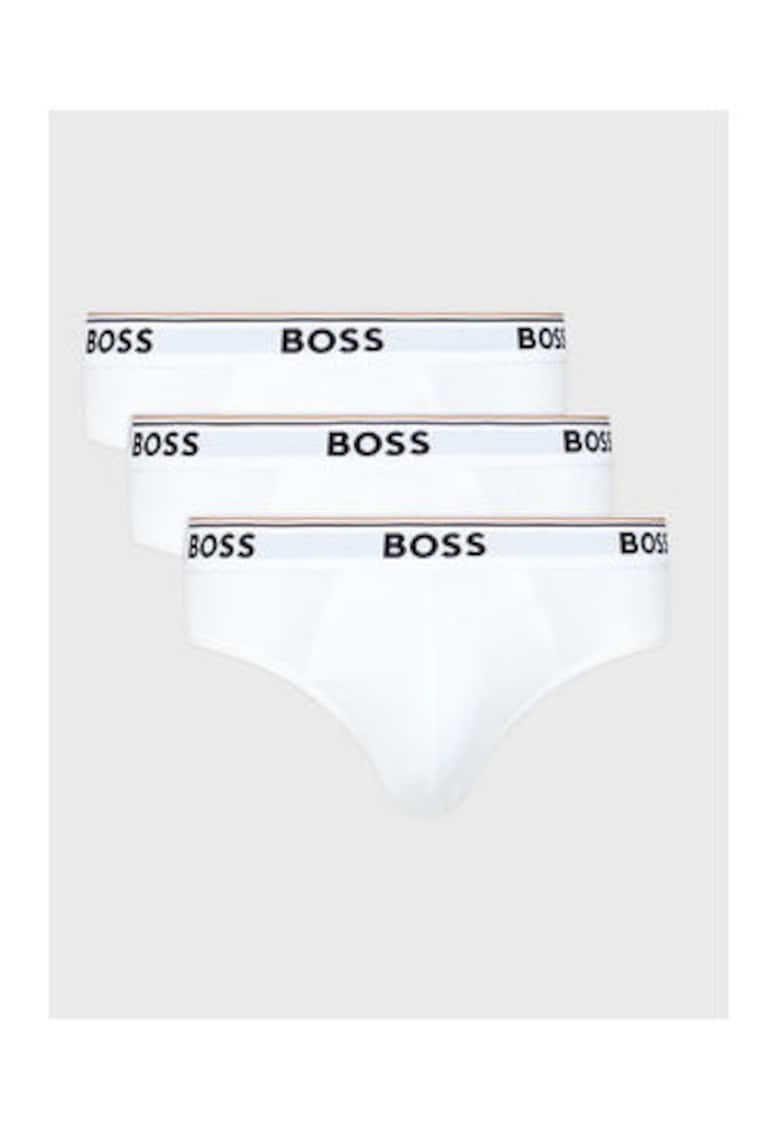Set de 3 perechi de chiloti barbatesti - Alb - bumbac si elastan -