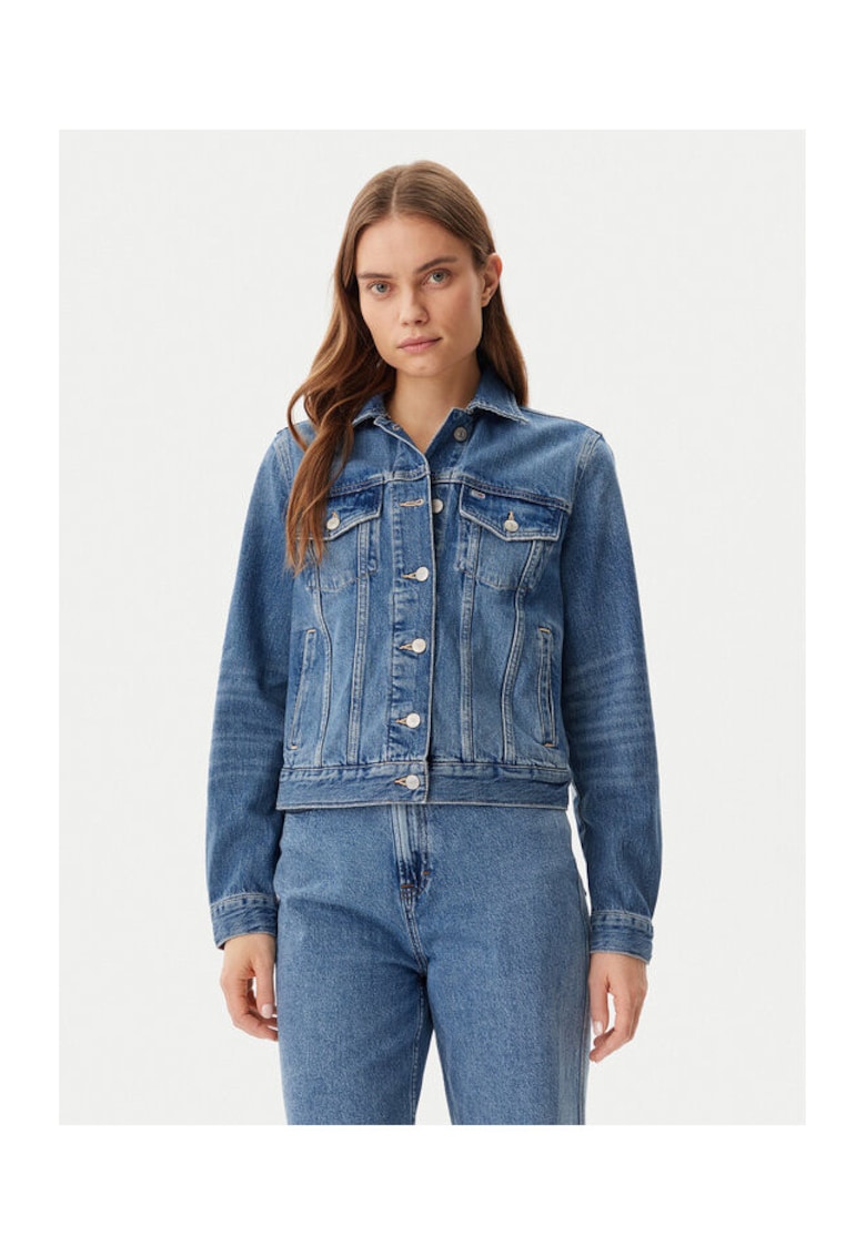 Geaca de blugi Dama - Albastru - 69% bumbac - 30% bumbac reciclat - 1% elastan