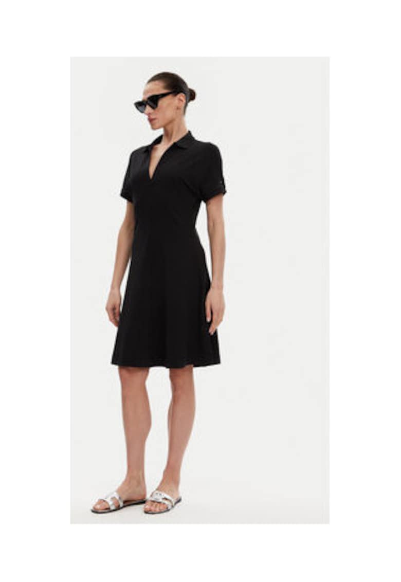 Rochie casual - neagra - 65% lyocell - 32% bumbac -