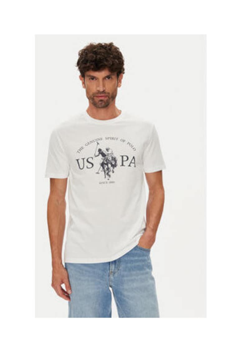 Tricou barbati - alb - 100% bumbac