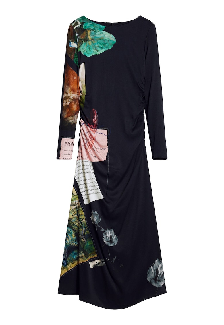 Rochie casual Dama - Negru - 97% viscoza - 3% elastan