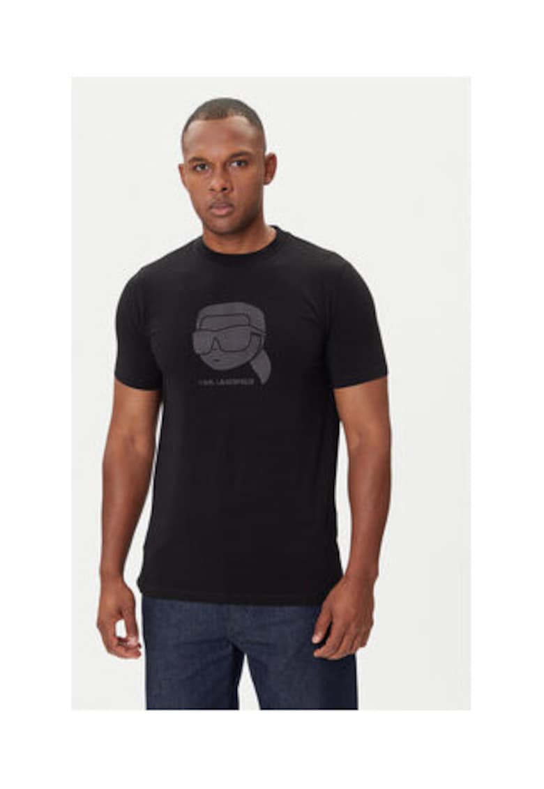 Tricou Barbati - Negru - 95% bumbac organic - 5% elastan