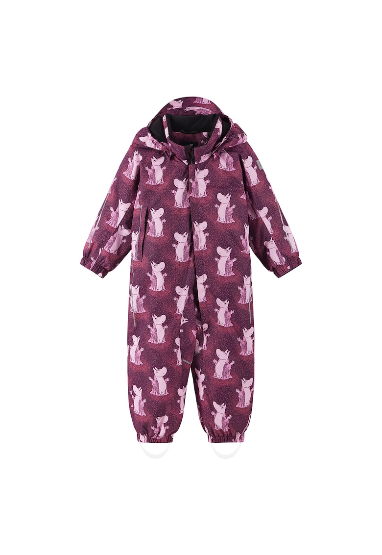 Salopeta pentru copii - unisex - poliester - model cu unicorni - violet