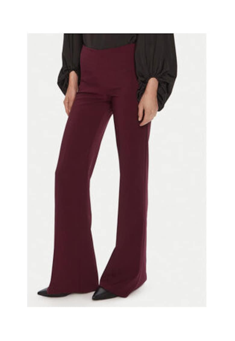 Pantaloni dama - palazzo - bordeaux - poliester 90% - elastan 10%