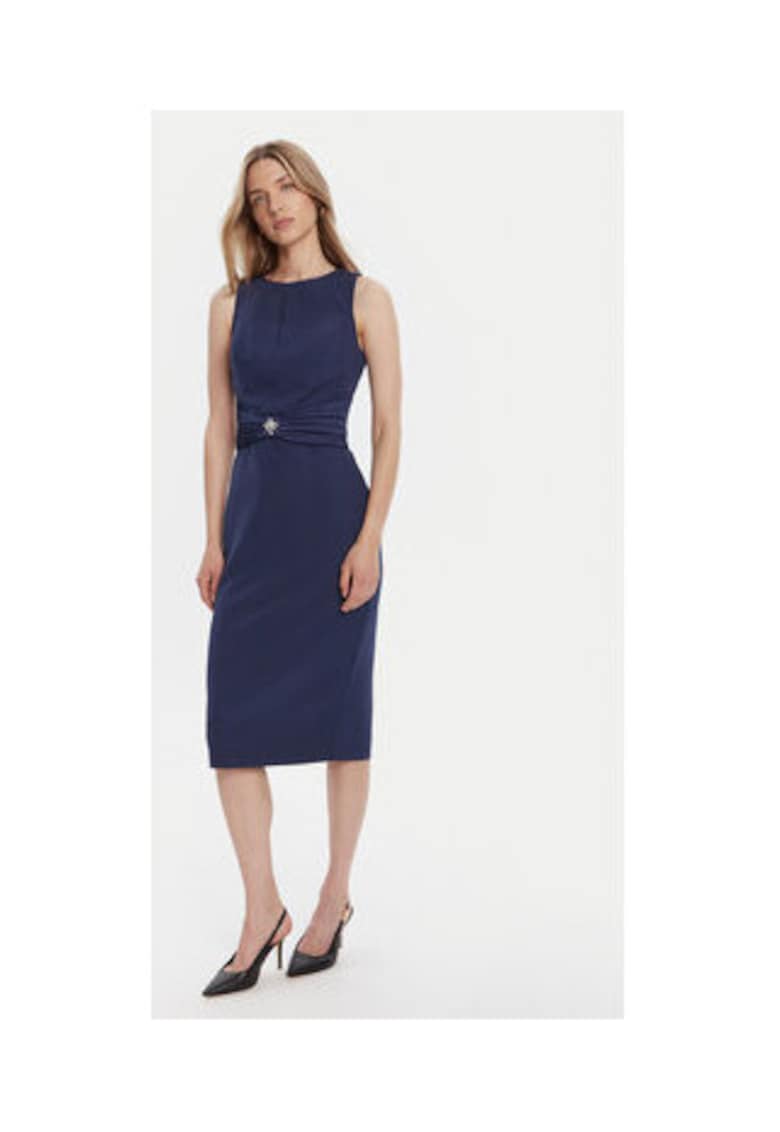 Rochie de cocktail - bleumarin - poliester si elastan -