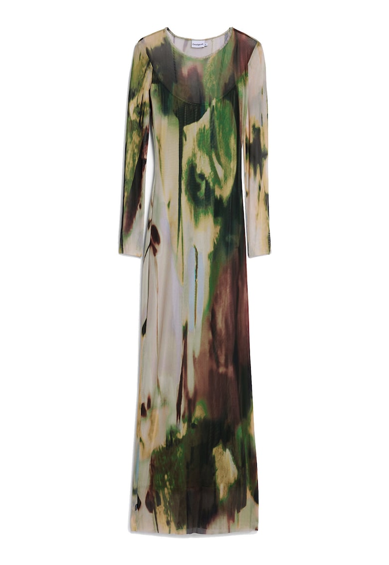 Rochie casual Dama - verde - poliester 95% - elastan 5 - Verde