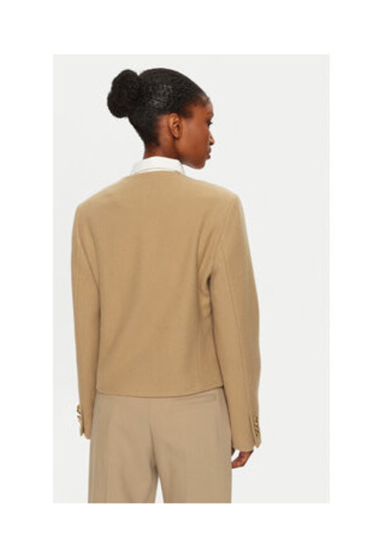 Geaca de tranzitie Dama - Lana - Bej -