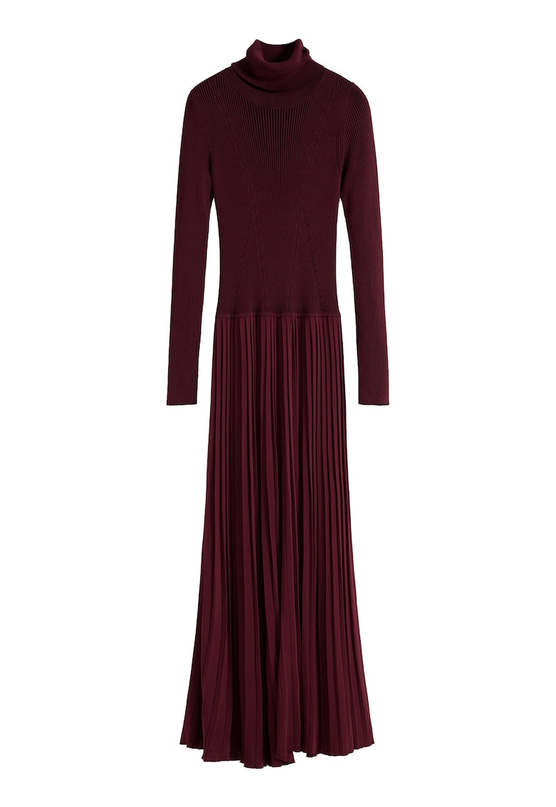 Rochie tricotată de damă bordeaux - Visiniu