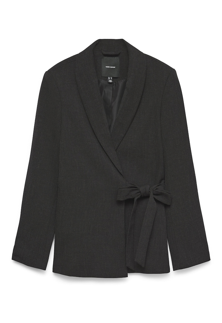 Sacou dama - gri - 50% poliester reciclat - 44% poliester - 4% viscoza - 2% elastan
