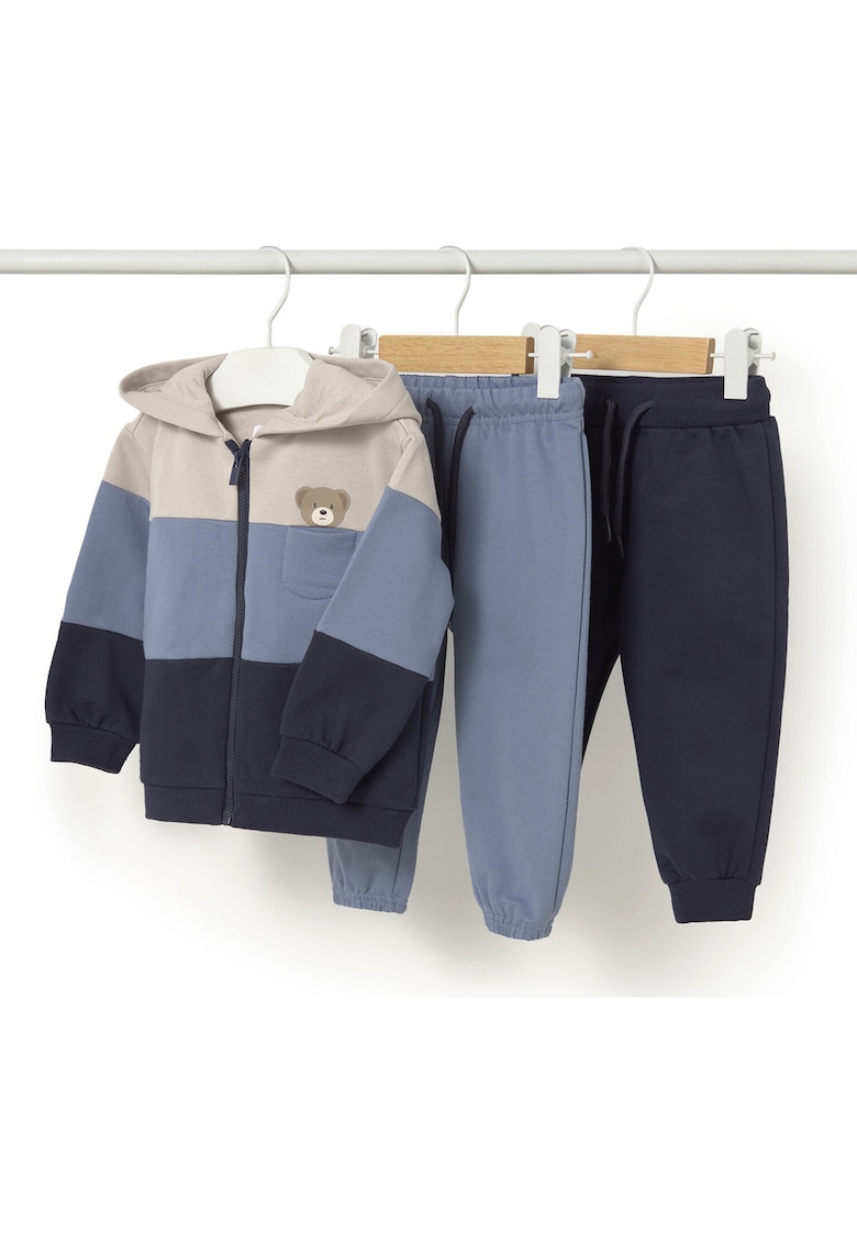 Set 2 perechi pantaloni trening si bluza bumbac - Albastru