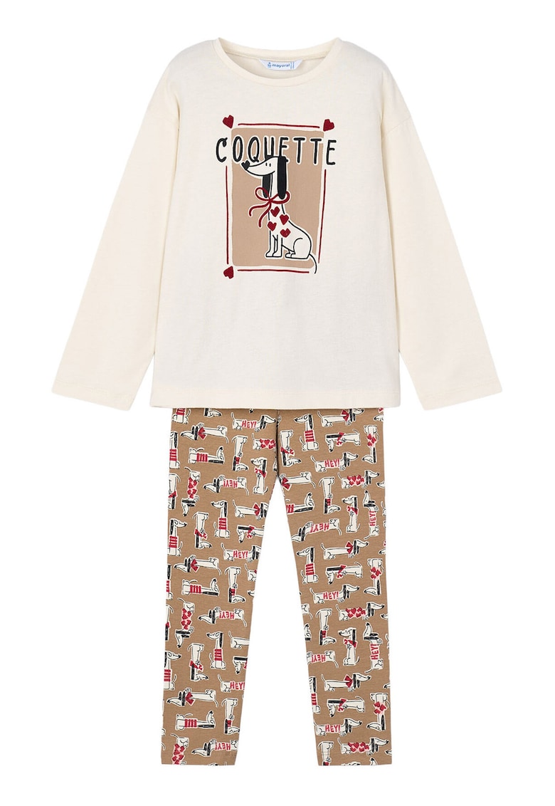 Set bluza si colanti 100% bumbac / 95% bumbac - 5% elastan - Kaki