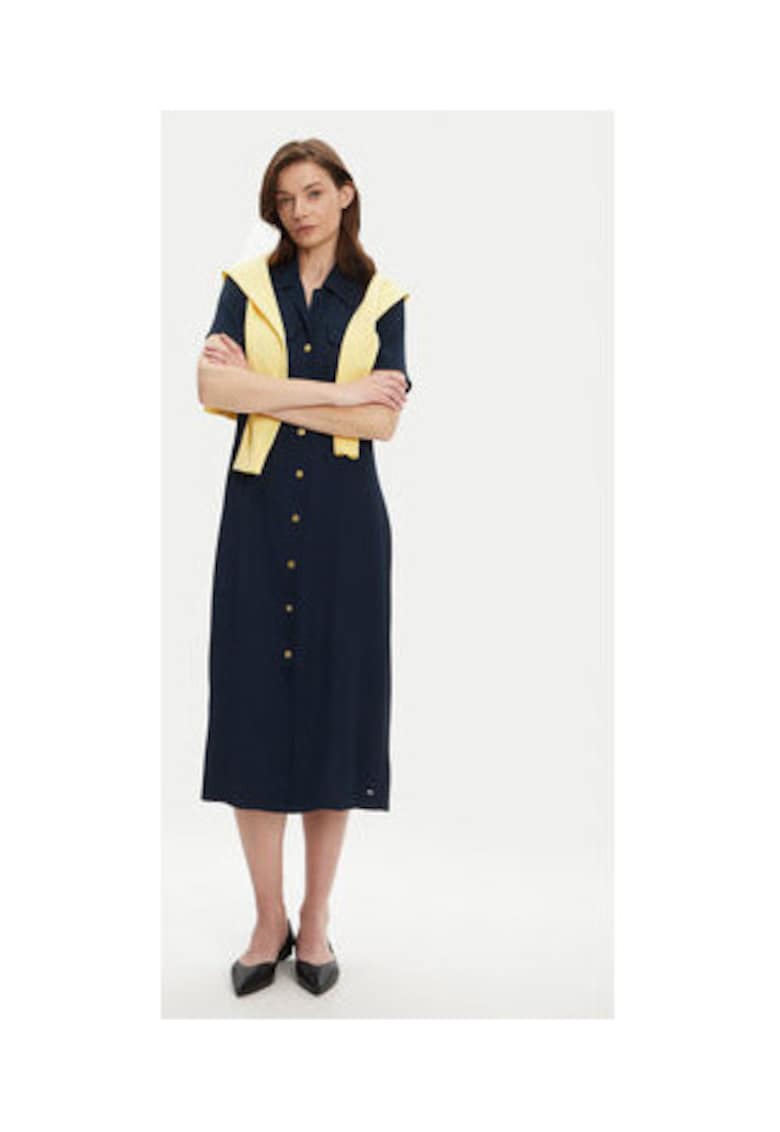 Rochie camasa Dama - bleumarin - 100% viscoza