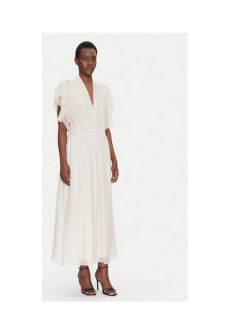 Rochie de vara - bej - 70% viscoza - 30% matase -