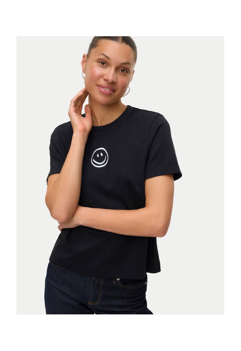 Vero Moda Tricou dama negru - bumbac