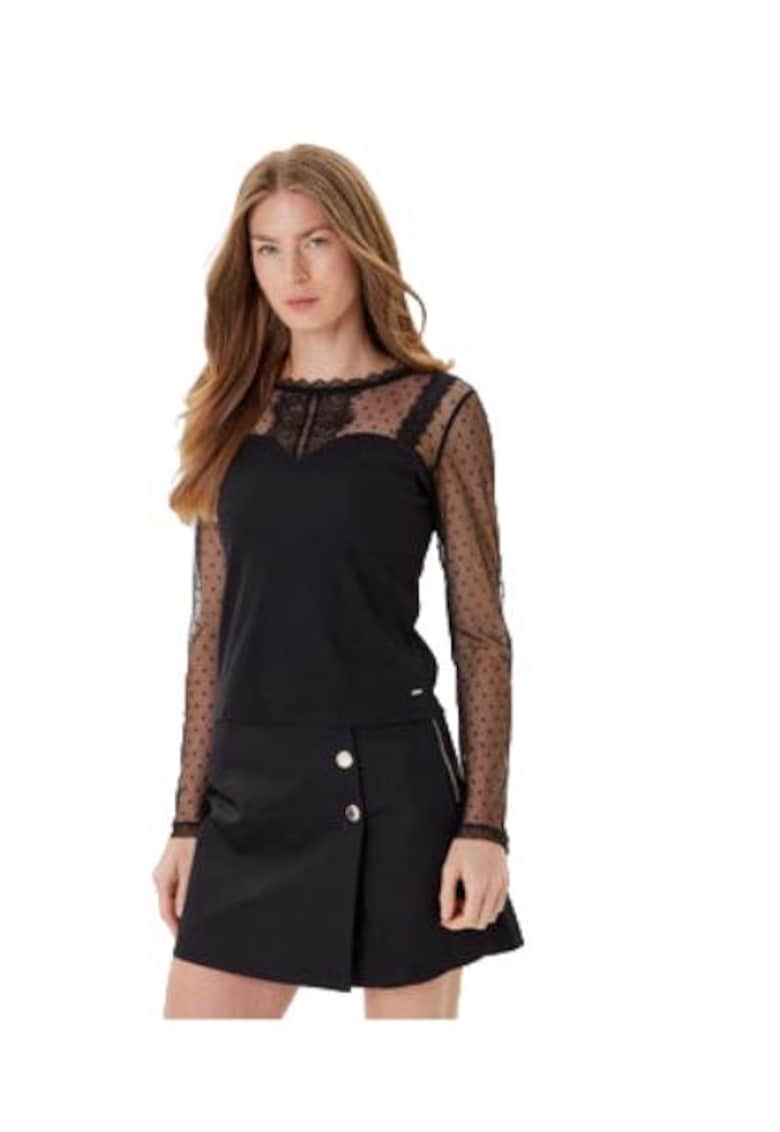 Bluza dama - poliester/viscoza/elastan - negru -