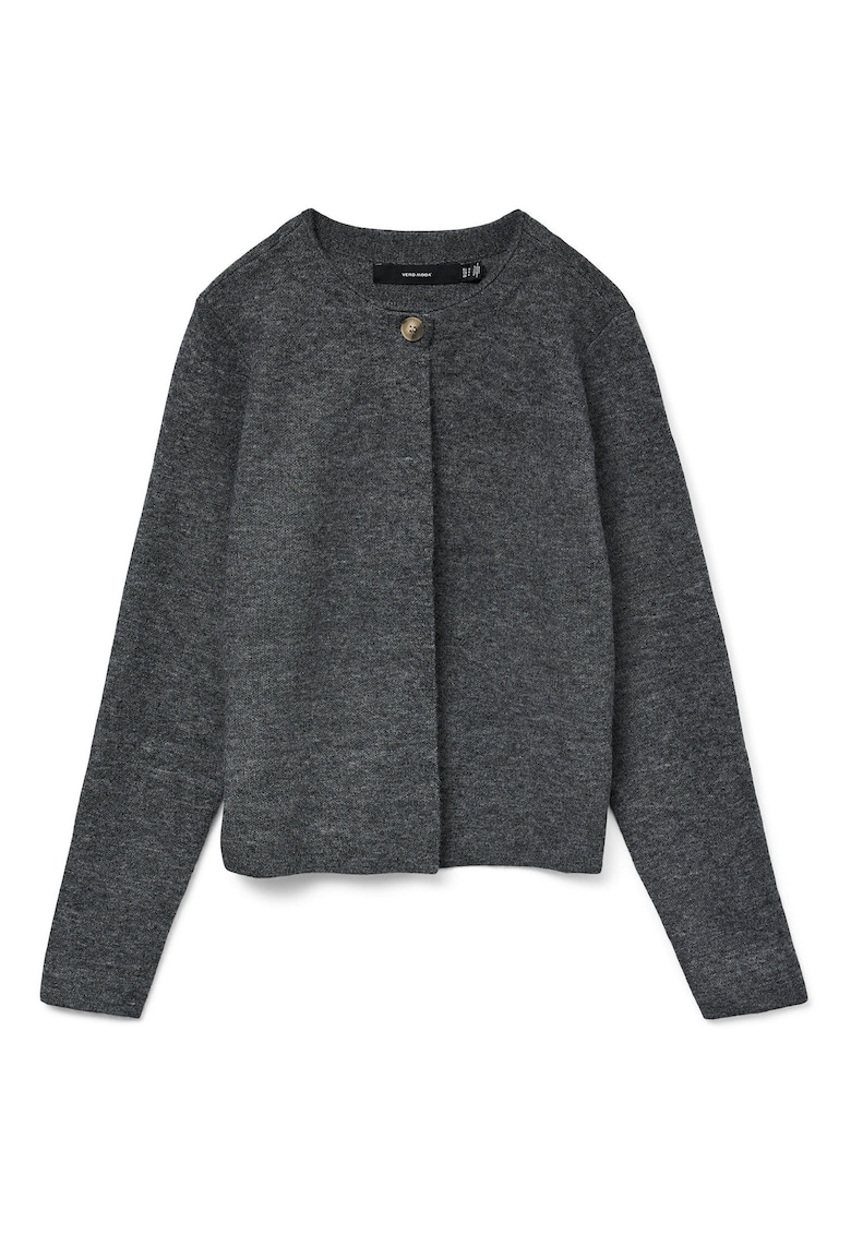 Cardigan de dama - Gri - 47% poliester reciclat - 28% poliester - 25% nailon - Gri