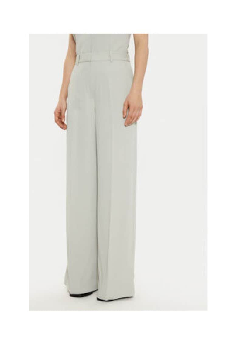 Pantaloni de dama - poliester - gri -