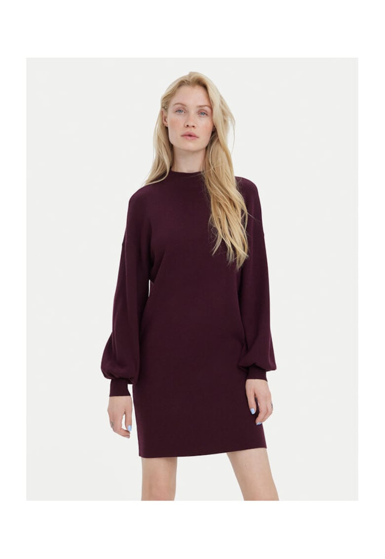 Rochie tricotata de dama violet - fabrica tricotata
