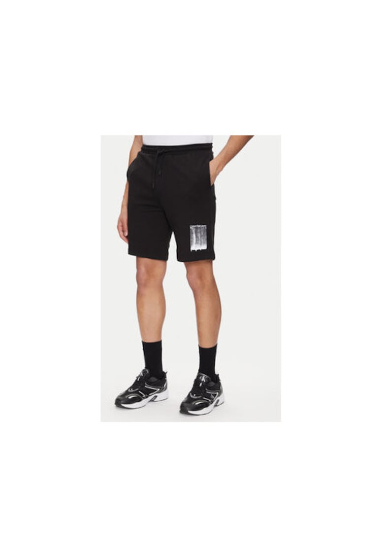 Pantaloni scurti sport barbati - negru - bumbac - Negru