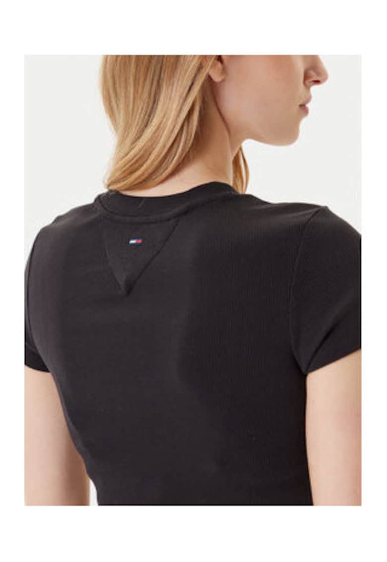 Tricou Dama - Negru - 95% bumbac - 5% elastan - Negru