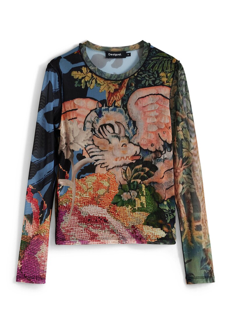 Bluza dama - poliester/elastan - multicolor