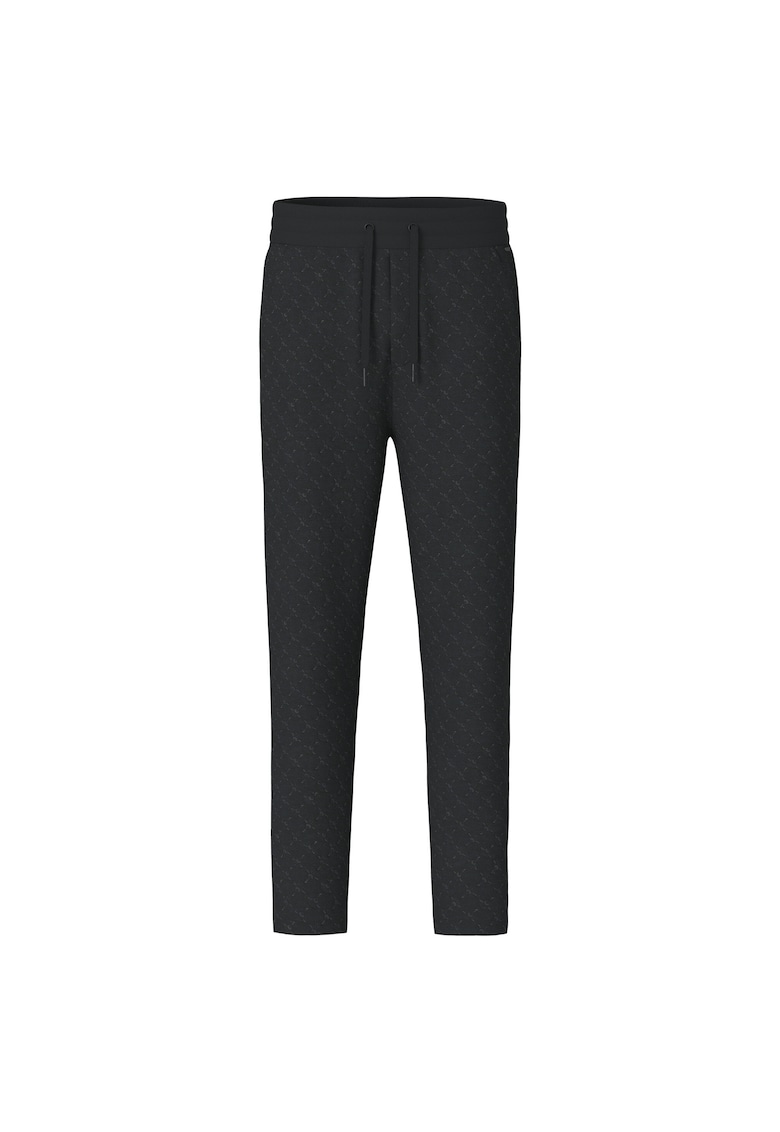 Pantaloni de trening poliester/viscoza/elastan - negru -
