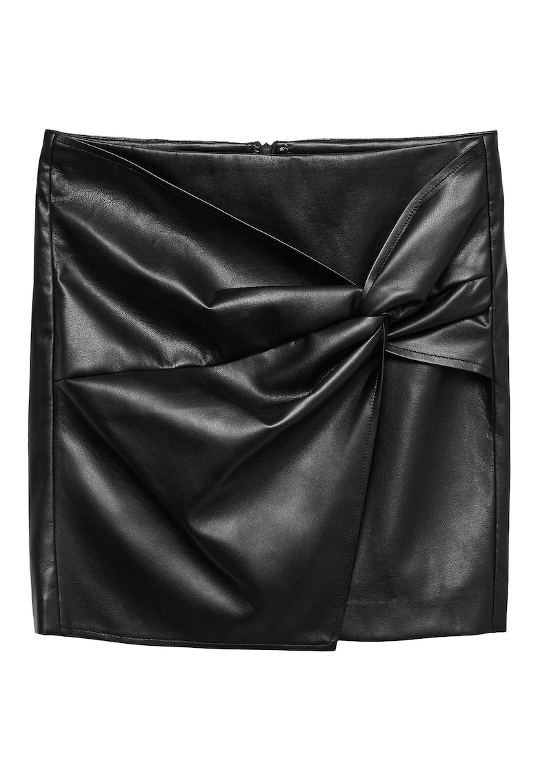 Vero Moda Fusta din imitatie de piele - Negru