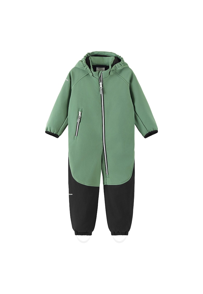 Reima Salopeta pentru copii - softshell - poliester/elastan - verde/negru