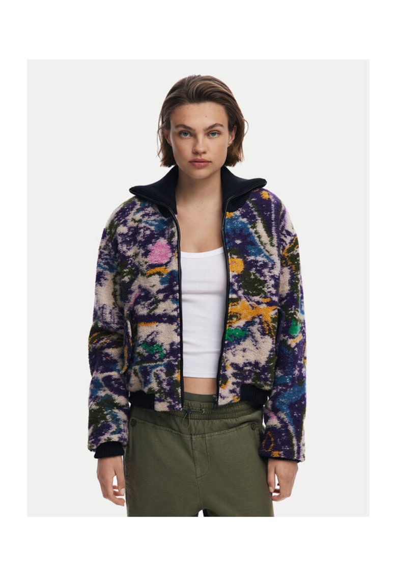 Geaca bomber dama colorata - fabricata din materiale de calitate