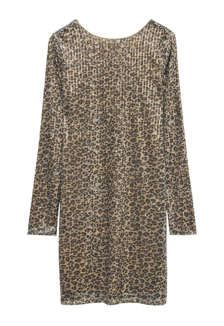 Rochie casual Dama - bej - poliester reciclat - elastan -