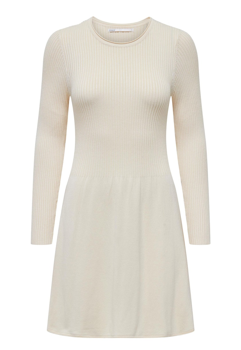 Rochie tricotata de dama - Ecru - 80% viscoza - 20% nailon -