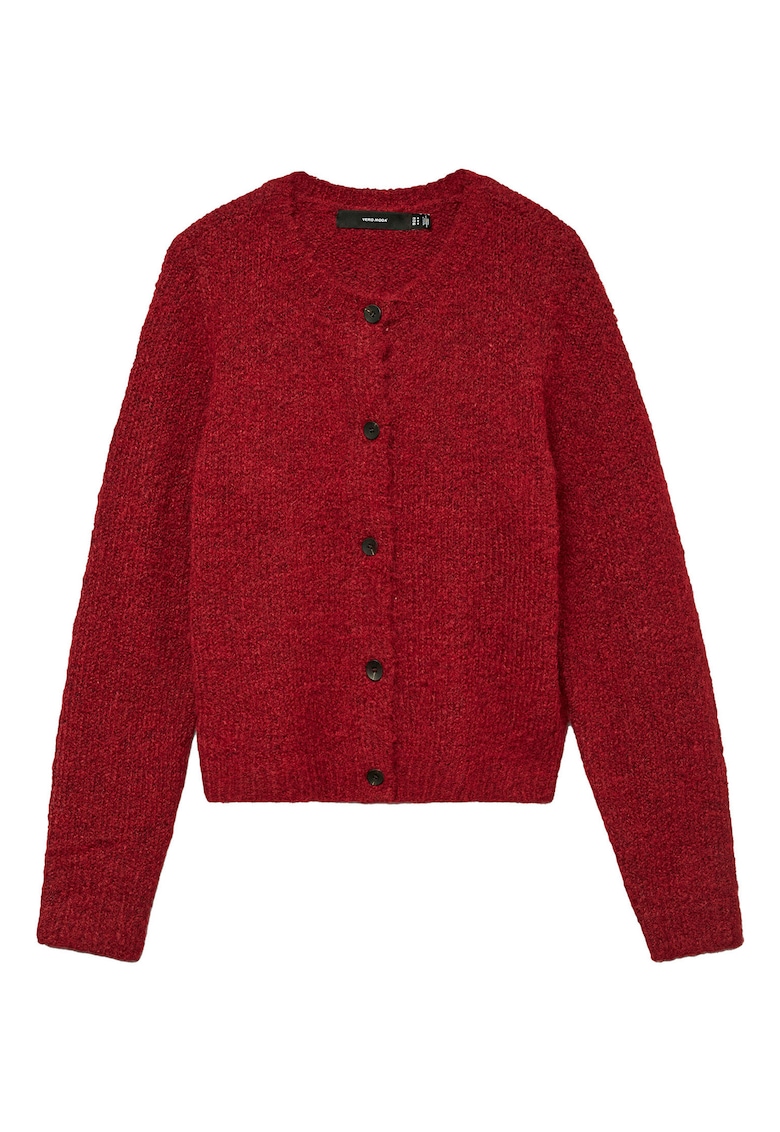 Cardigan dama - Rosu - poliester reciclat - Rosu