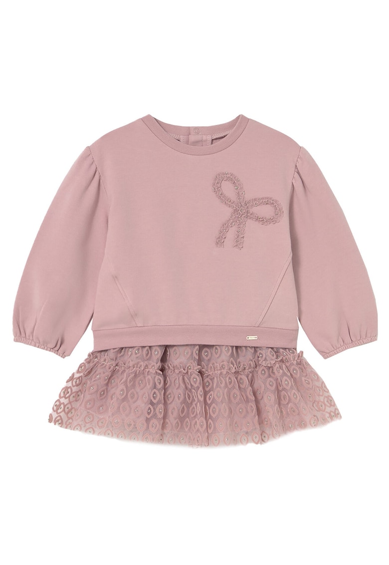 Set bluza si fusta Fetite - Roz - bumbac/poliester - 4 ani