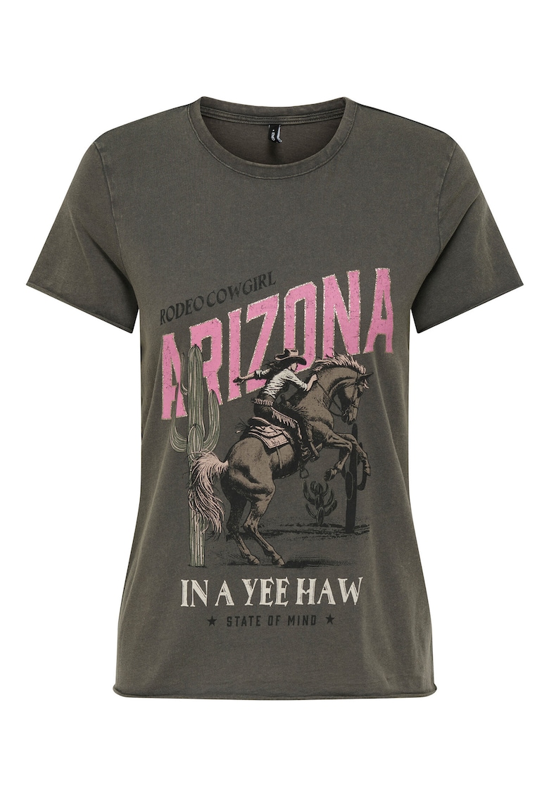 Only Tricou dama - Bumbac organic -Gri